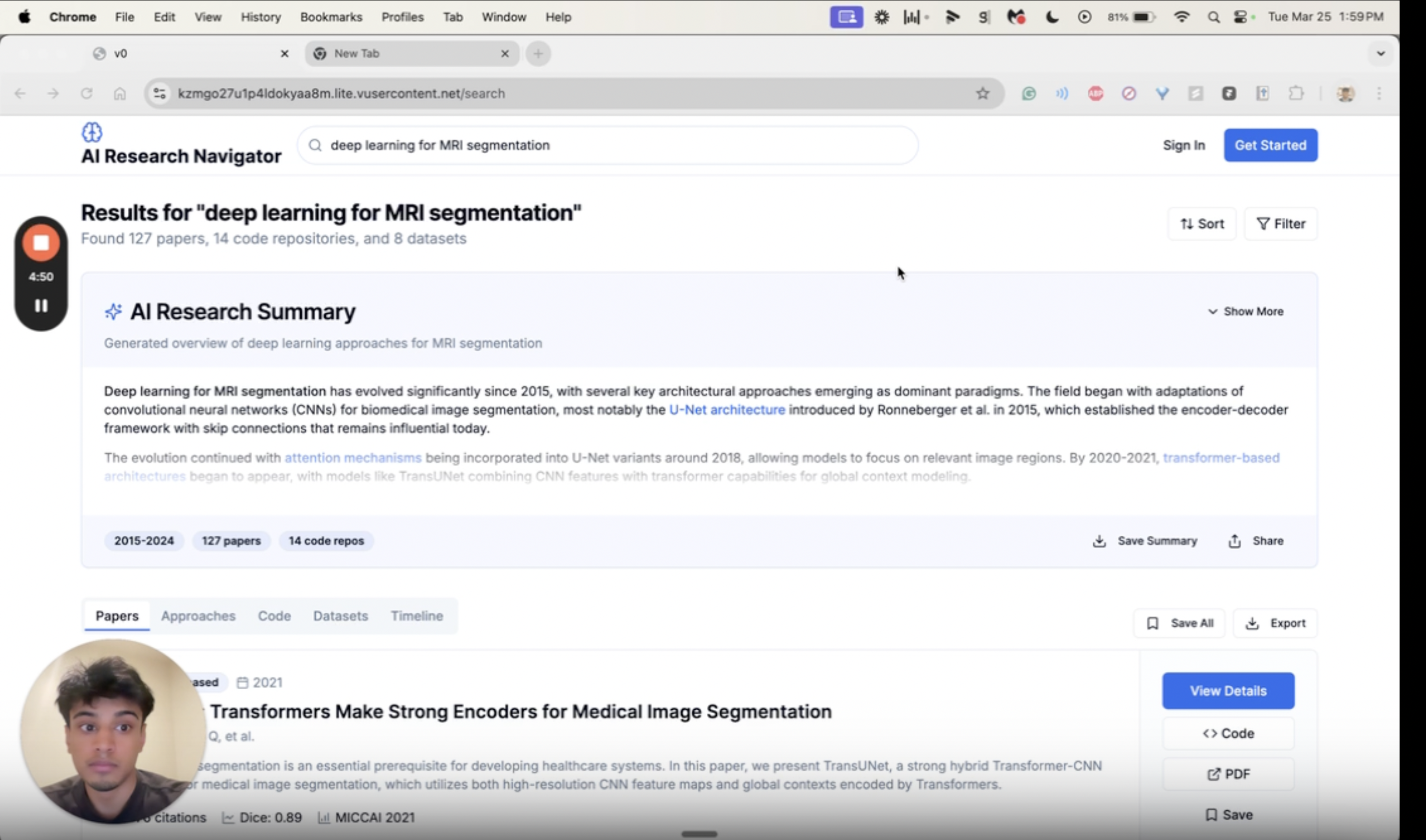 Research Lens: AI Literature Review results